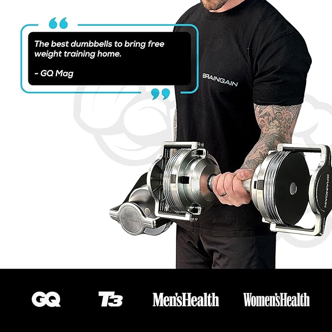 32kg CHROME Adjustable Dumbbell (Pair) - 1kg Increment