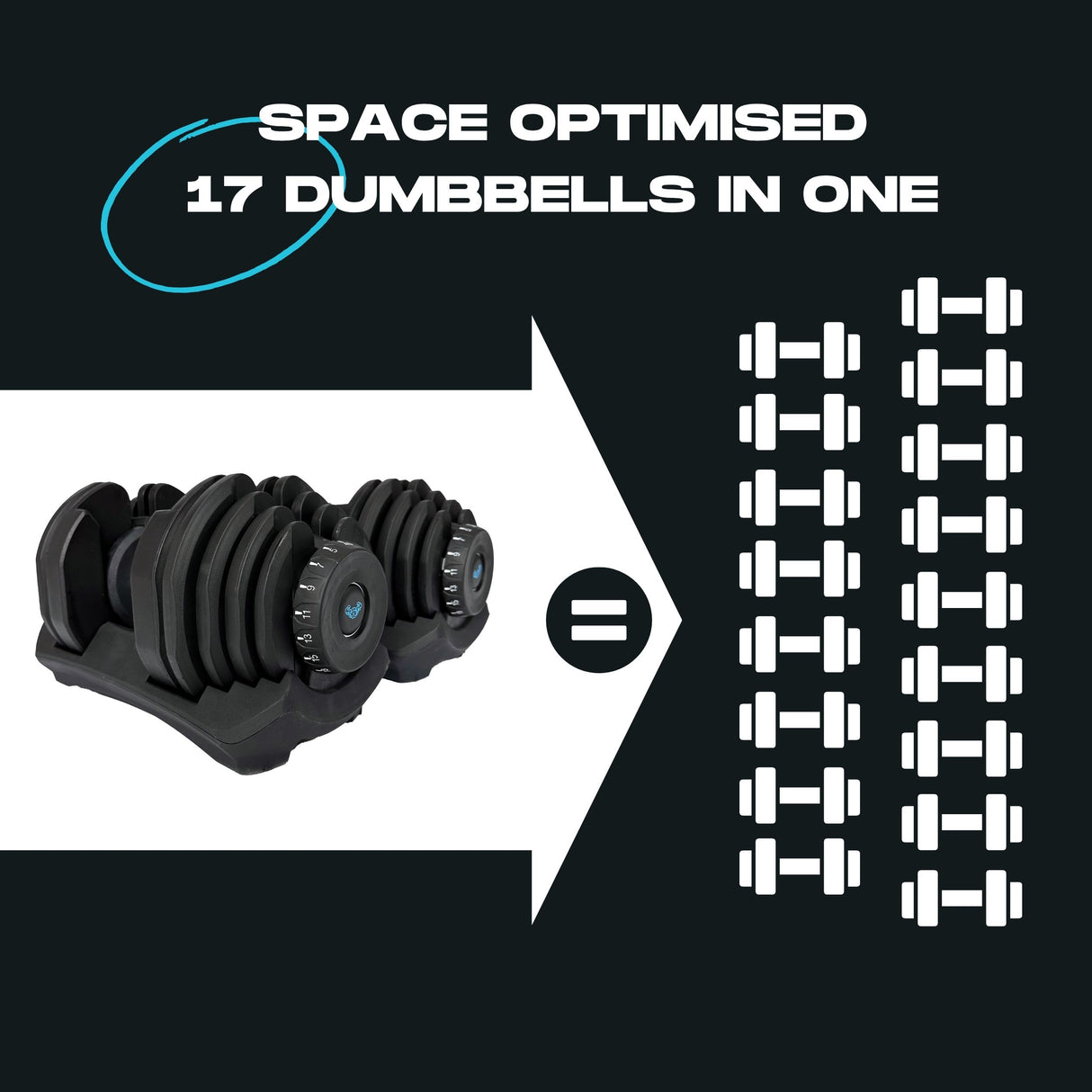 SmartBells® 40kg Adjustable Dumbbells