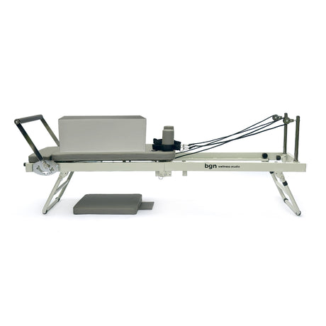 Foldable Reformer Pilates Machine - Midnight Black / Cloud Grey