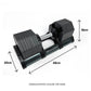 36kg Octagon Adjustable Dumbbell (Pair) - 4kg Increment