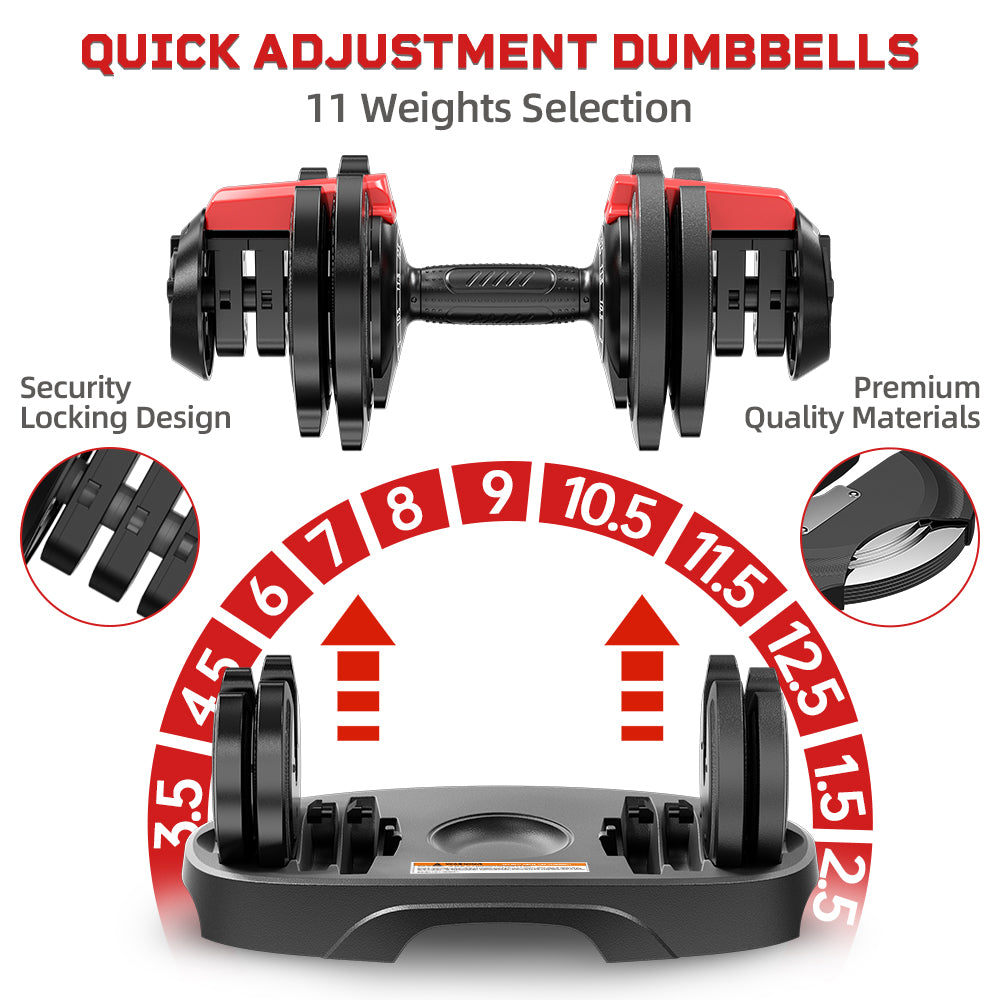 12.5kg Adjustable Dumbbell (Pair)