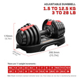 12.5kg Adjustable Dumbbell (Pair)